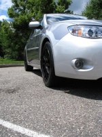 2007 Subaru Legacy with 17x7.5 Rota wheels