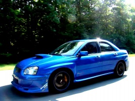 2004 Subaru Impreza with 17x8 Rota Tarmac 2 wheels