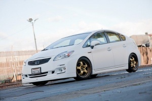2011 Toyota Prius with 18x8 Work Meister S1 wheels