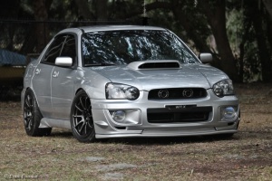 2004 Subaru Impreza with 18x9 Rota G-Force wheels
