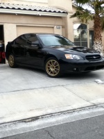 2007 Subaru Legacy with 17x8 Rota wheels