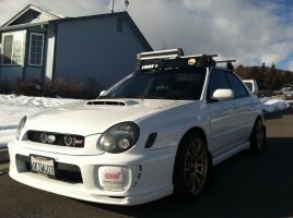2003 Subaru Impreza with 18x9 Rota G-Force wheels