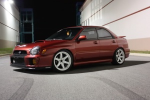 2003 Subaru Impreza with 18x9.5 Rota wheels