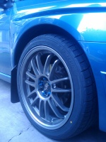 2010 Subaru Impreza with 18x8.5 Rota SVN wheels