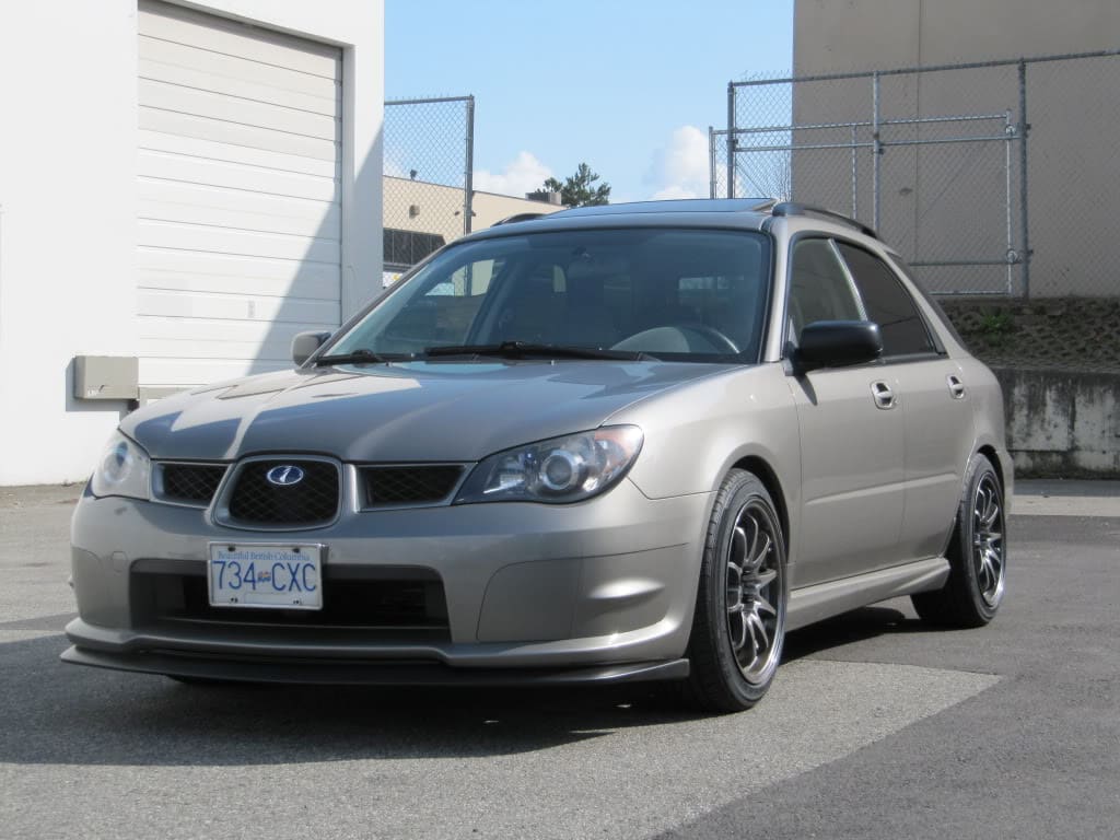 2006 Subaru Impreza with 17x9 Rota DPT wheels
