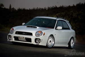 2003 Subaru Impreza WRX with 17x8.5 BBS RS 316 wheels