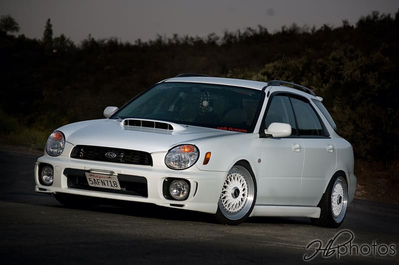 2003 Subaru Impreza WRX with 17x8.5 BBS RS 316 wheels
