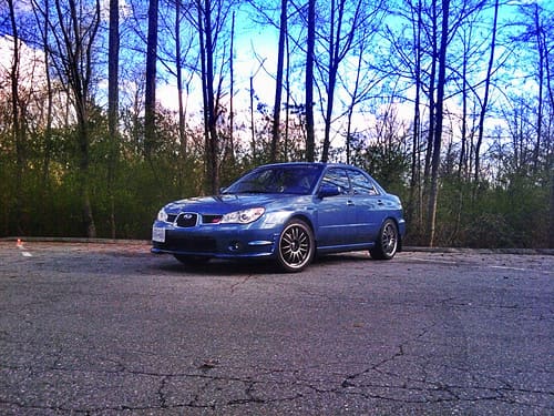 2009 Subaru Impreza with 18x8.5 Rota SVN wheels