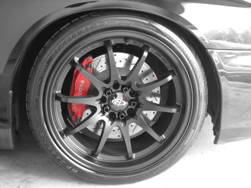 2003 Subaru Impreza with 18x9.5 Rota DPT wheels
