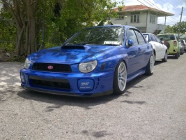 2003 Subaru Impreza with 18x9.5 Rota wheels