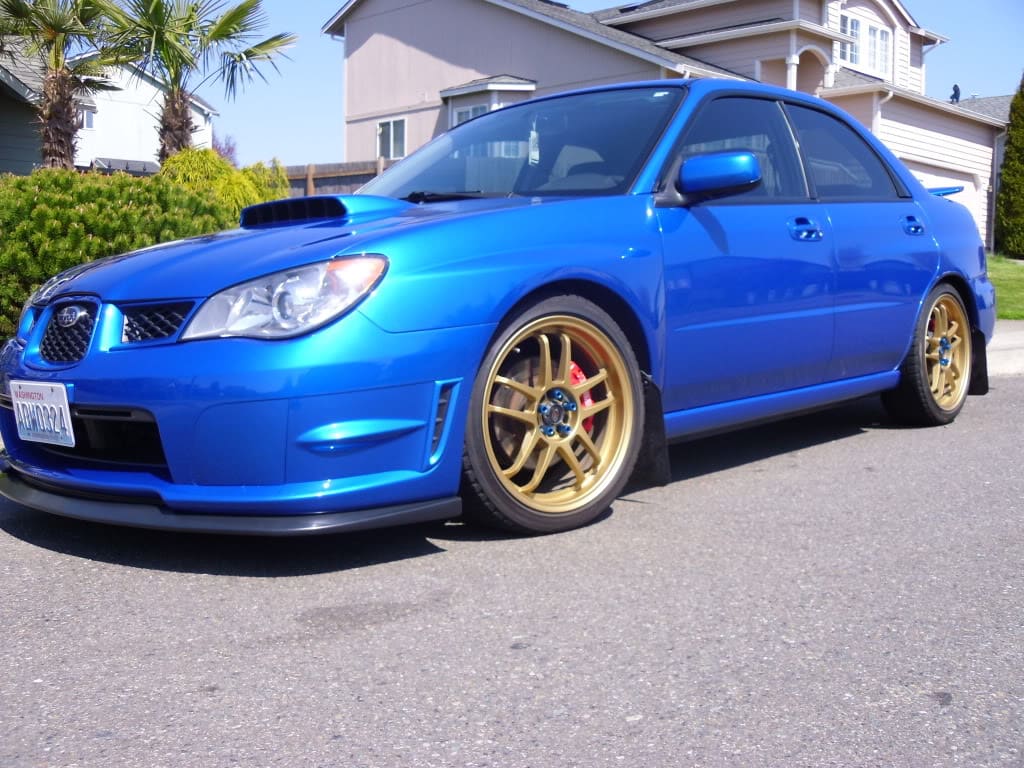 2007 Subaru Impreza with 18x8.5 Rota Subzero wheels