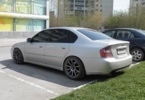 2009 Subaru Legacy with 18x9 Rota G-Force wheels