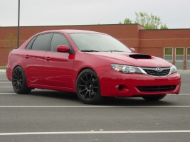 2010 Subaru Impreza with 18x9 Rota G-Force wheels