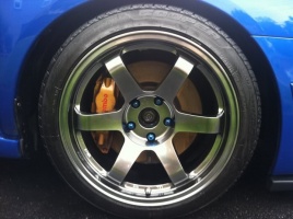 2008 Subaru Impreza with 17x9.5 Rota Grid wheels