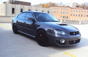 2007 Subaru Legacy with 18x8 Rota Formula Mesh wheels