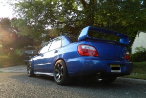 2003 Subaru Impreza with 17x9 Rota wheels