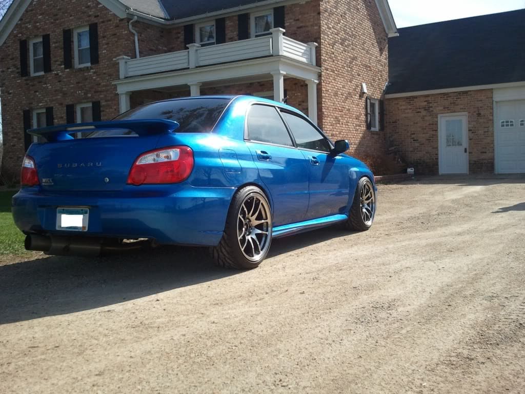 2003 Subaru Impreza with 18x9.5 Rota Torque wheels