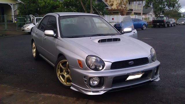 2003 Subaru Impreza with 17x8 Rota Boost wheels