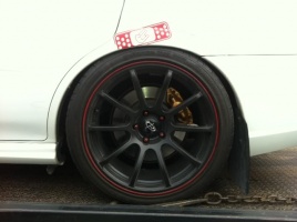 2005 Subaru Impreza with 18x9 Rota G-Force wheels