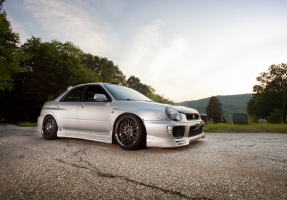 2003 Subaru Impreza with 18x10 Rota wheels