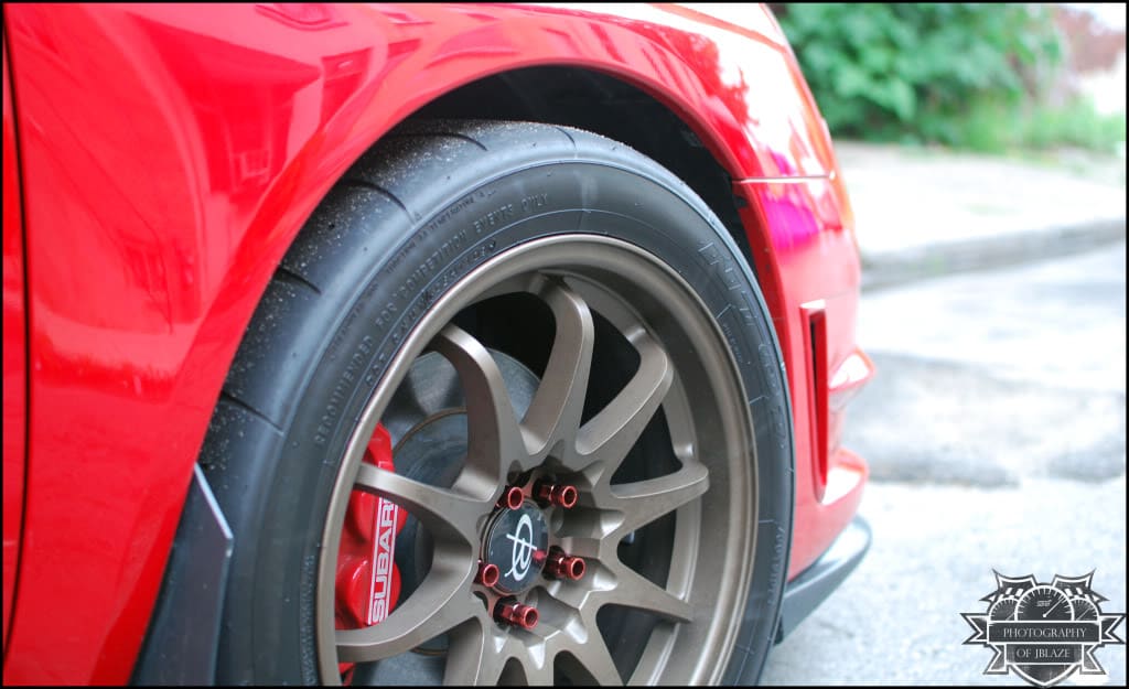 2007 Subaru Impreza with 17x9 Rota DPT wheels