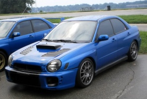2003 Subaru Impreza with 18x8 Rota Formula Mesh wheels