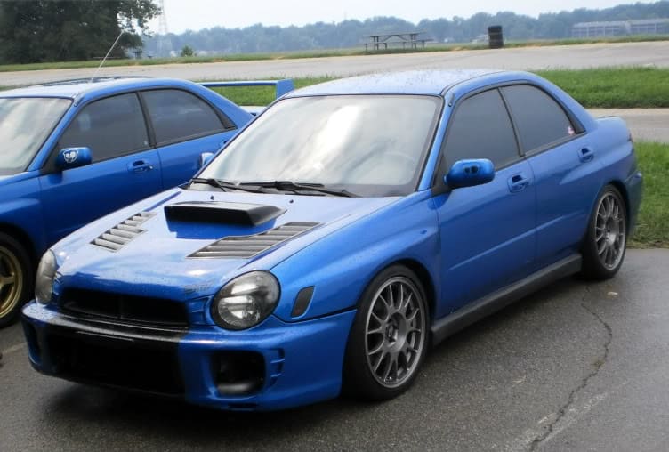 2003 Subaru Impreza with 18x8 Rota Formula Mesh wheels
