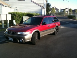 2000 Subaru Outback with 17x8 Rota Boost wheels