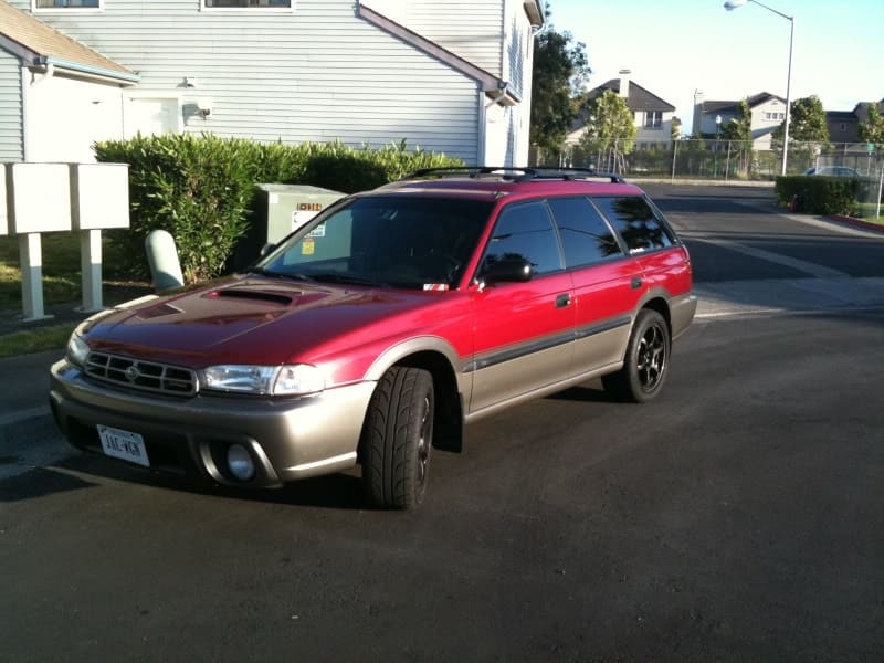 2000 Subaru Outback with 17x8 Rota Boost wheels