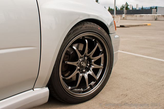 2003 Subaru Impreza with 17x9 Rota DPT wheels