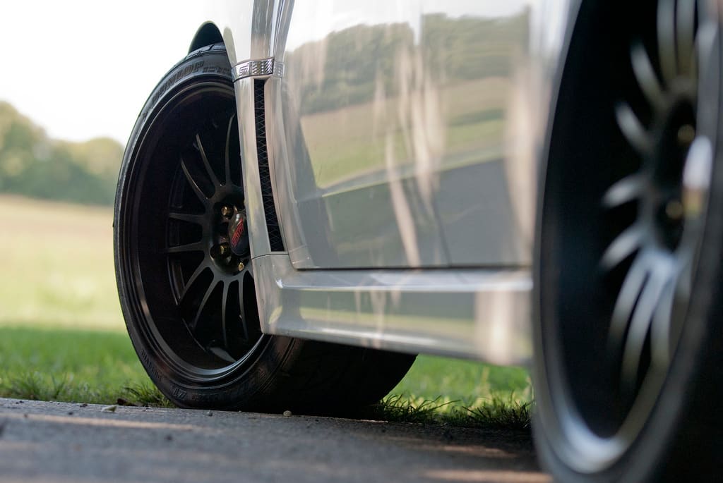 2009 Subaru Impreza with 18x10 Rota SVN wheels