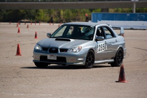 2007 Subaru Impreza with 18x8.5 Rota DPT wheels