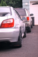 2004 Subaru Impreza with 17x9 Rota Torque wheels