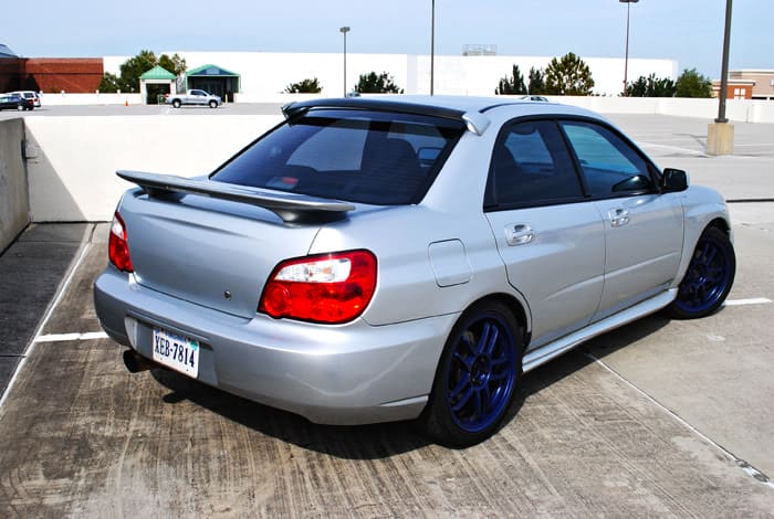 2004 Subaru Impreza with 18x7.5 Rota Subzero wheels