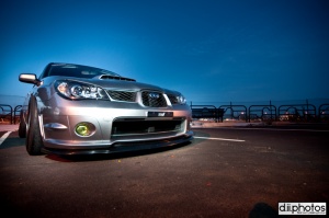 2007 Subaru Impreza WRX STi with 18x10 Rota SVN-R wheels