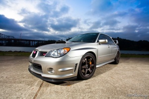 2007 Subaru Impreza with 18x8.5 Rota Grid wheels