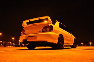 2010 Subaru Impreza with 18x9.5 Rota Grid Drift wheels