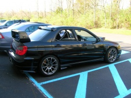 2007 Subaru Impreza with 18x9 Rota G-Force wheels