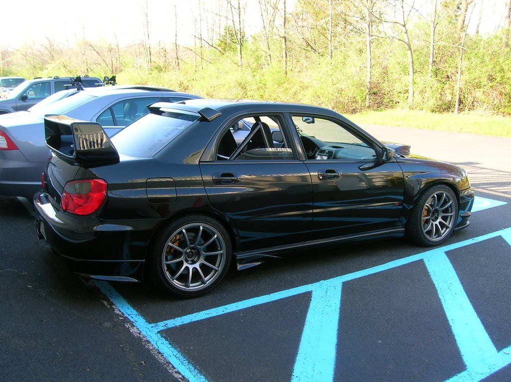 2007 Subaru Impreza with 18x9 Rota G-Force wheels