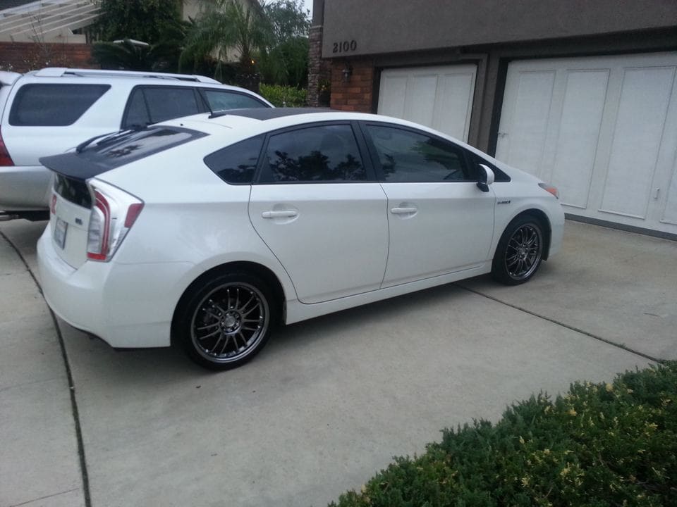 2012 Toyota Prius with 18x7 Volk Racing RE30 wheels