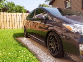 2010 Toyota Prius with 18x8.5 Forgestar F14 wheels