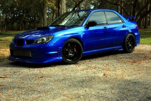 2006 Subaru Impreza with 18x9.5 Rota Boost 2 wheels