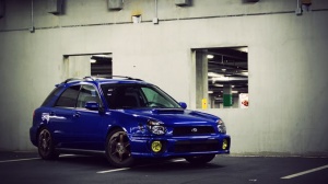 2002 Subaru Impreza with 17x7.5 Rota Grid wheels