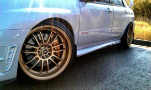 2008 Subaru Impreza with 18x10 Rota SVN-R wheels