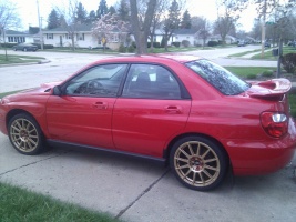 2005 Subaru Impreza with 18x8 Rota Gravel wheels