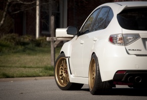 2008 Subaru Impreza with 18x10 Rota wheels