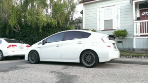 2010 Toyota Prius with 18x8 wheels