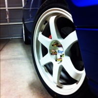 2004 Subaru Impreza with 18x8.5 Rota Grid wheels