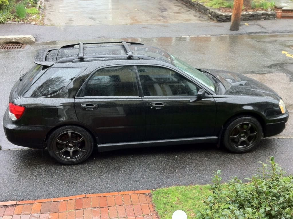 2008 Subaru Legacy with 17x8 Rota Boost wheels