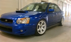 2004 Subaru Impreza with 17x9 Rota wheels